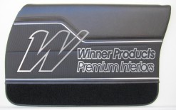 HOLDEN HJ MONARO GTS SEDAN DOOR TRIM SET SLATE (TRIM CODE 18V) METAL TOP EXCHANGE