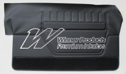 FORD XA GT COUPE DOOR TRIM SET BLACK ( NO TOPS) TRIM CODE B