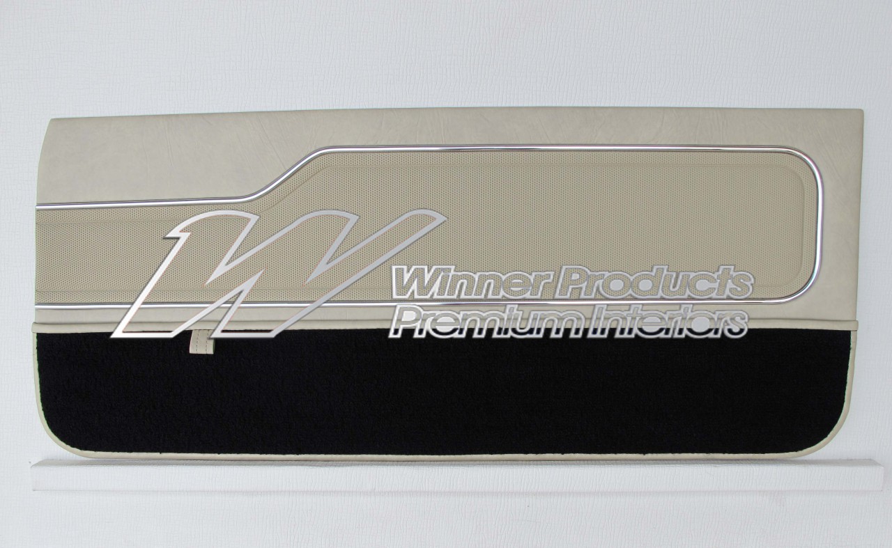 HOLDEN LX TORANA HATCH DOOR TRIM SET CHAMOIS BLACK CARPERT TRIM CODE 60B WinnerProducts