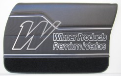 HOLDEN HJ MONARO GTS SEDAN FRONT ONLY DOOR TRIMS SLATE (TRIM CODE 18V) METAL TOP EXCHANGE