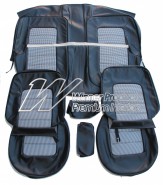 HOLDEN HQ MONARO GTS SEDAN SEAT COVER SET BLACK LONG GRAIN HOUNDSTOOTH
