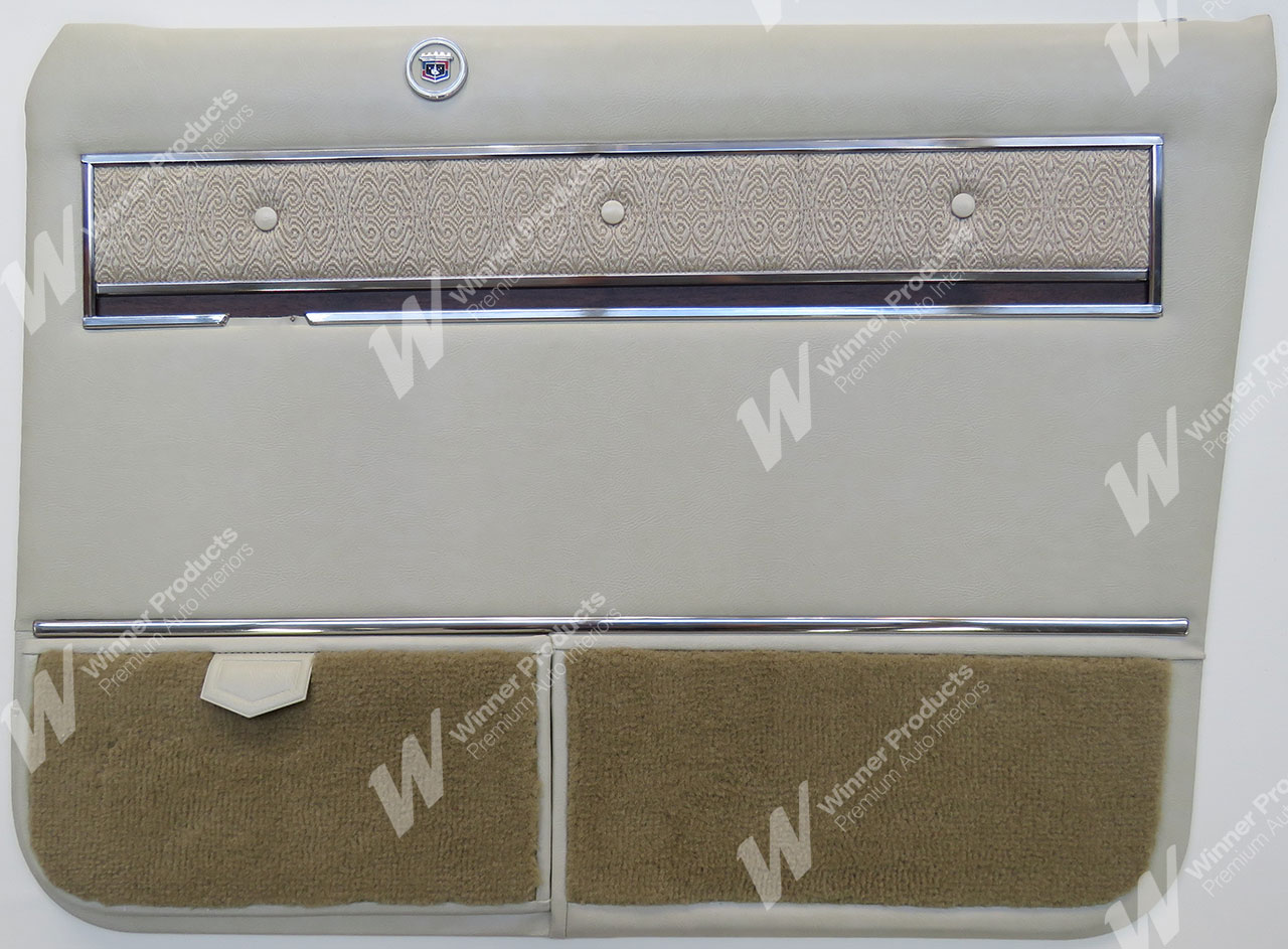 Holden Brougham HK Brougham Sedan 18M Blonde Ivory & Brocade Door Trims (Image 2 of 5)