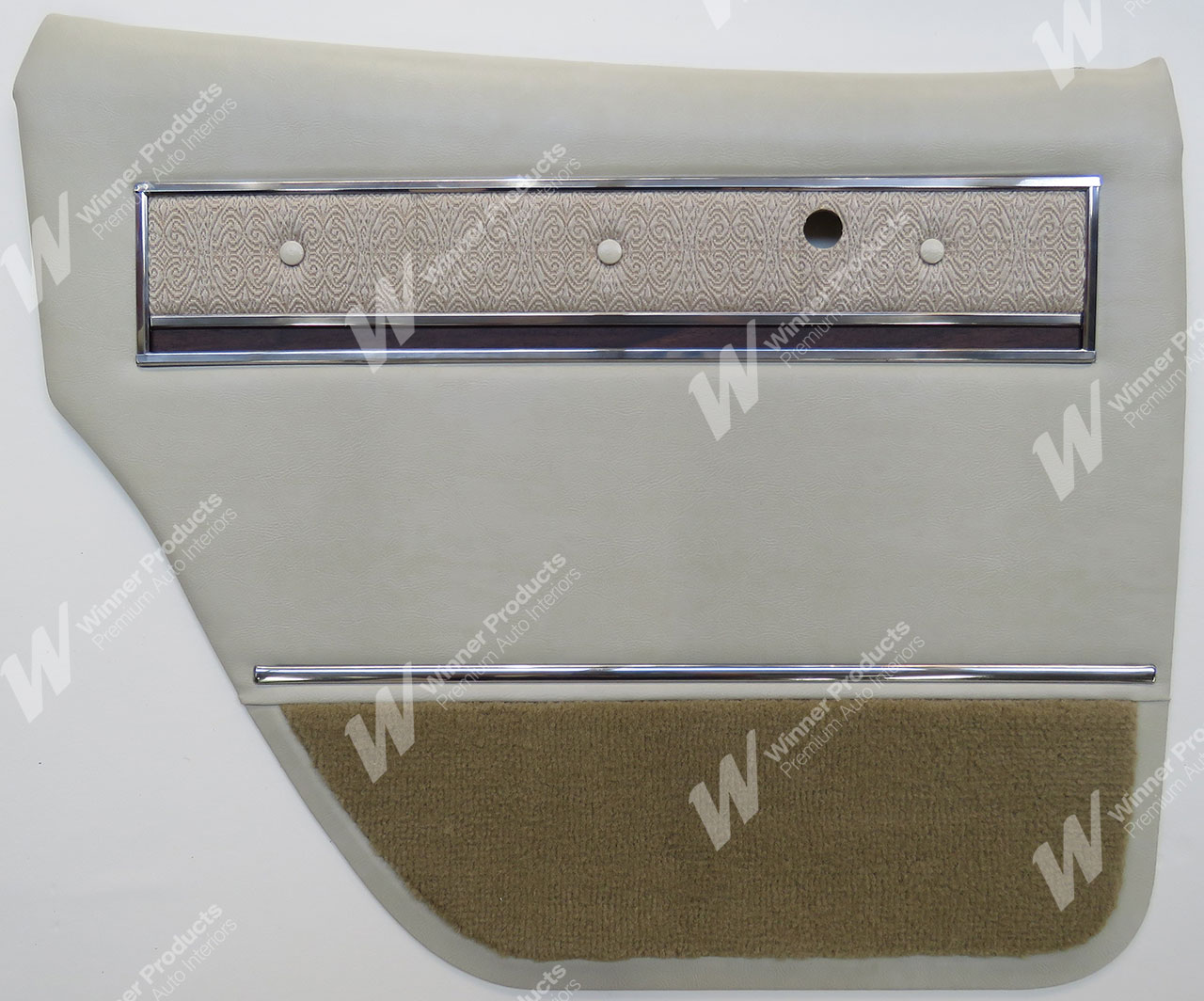 Holden Brougham HK Brougham Sedan 18M Blonde Ivory & Brocade Door Trims (Image 4 of 5)