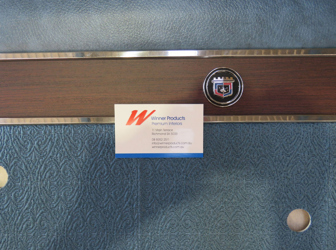 Holden Brougham HT Brougham Sedan 14M Twilight Blue & Brocade Door Trims (Image 3 of 9)