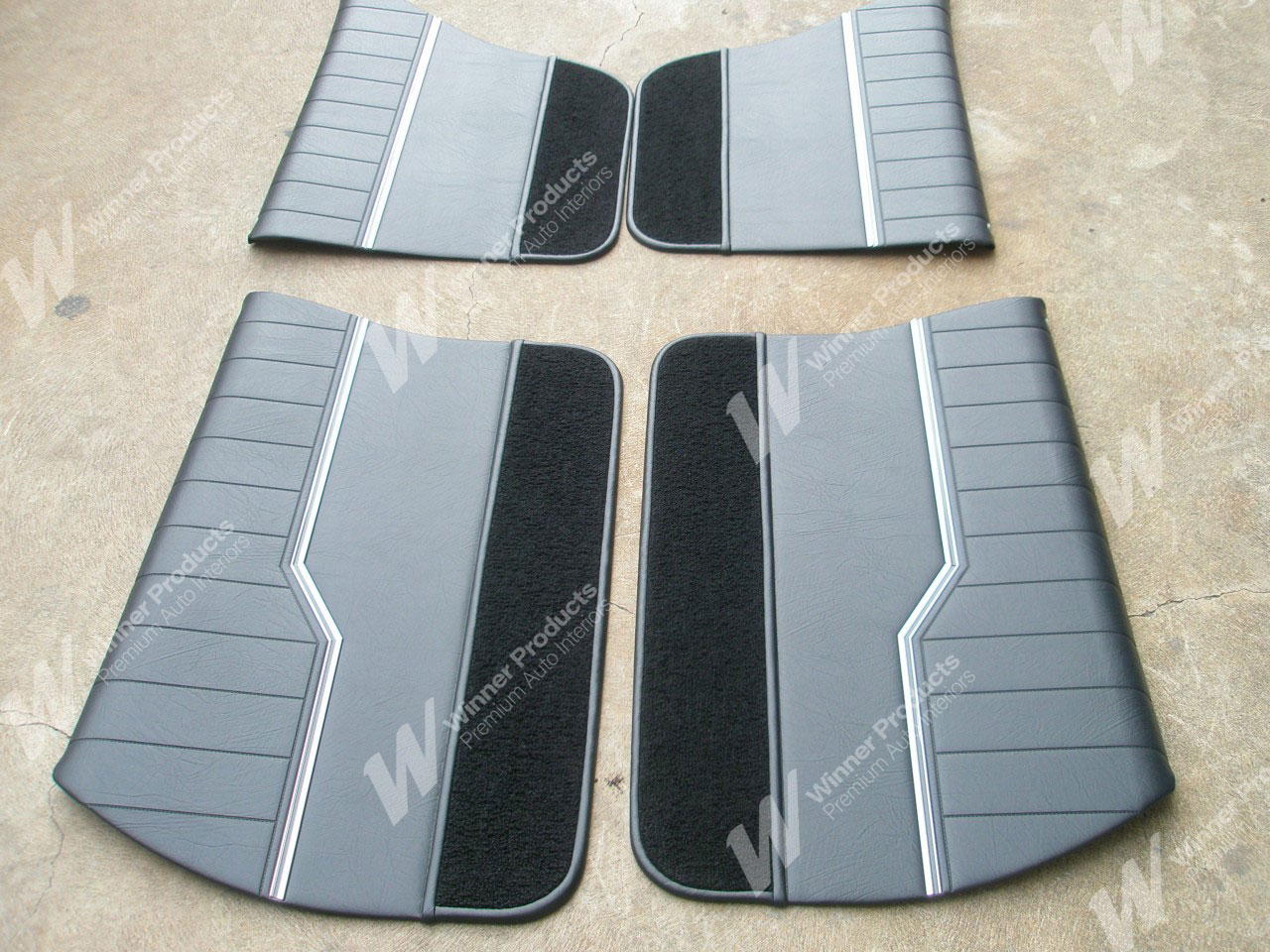 Holden Monaro HQ Monaro GTS Sedan Mar-Sep 74 30Y Black & Herringbone Door Trims (Image 3 of 4)