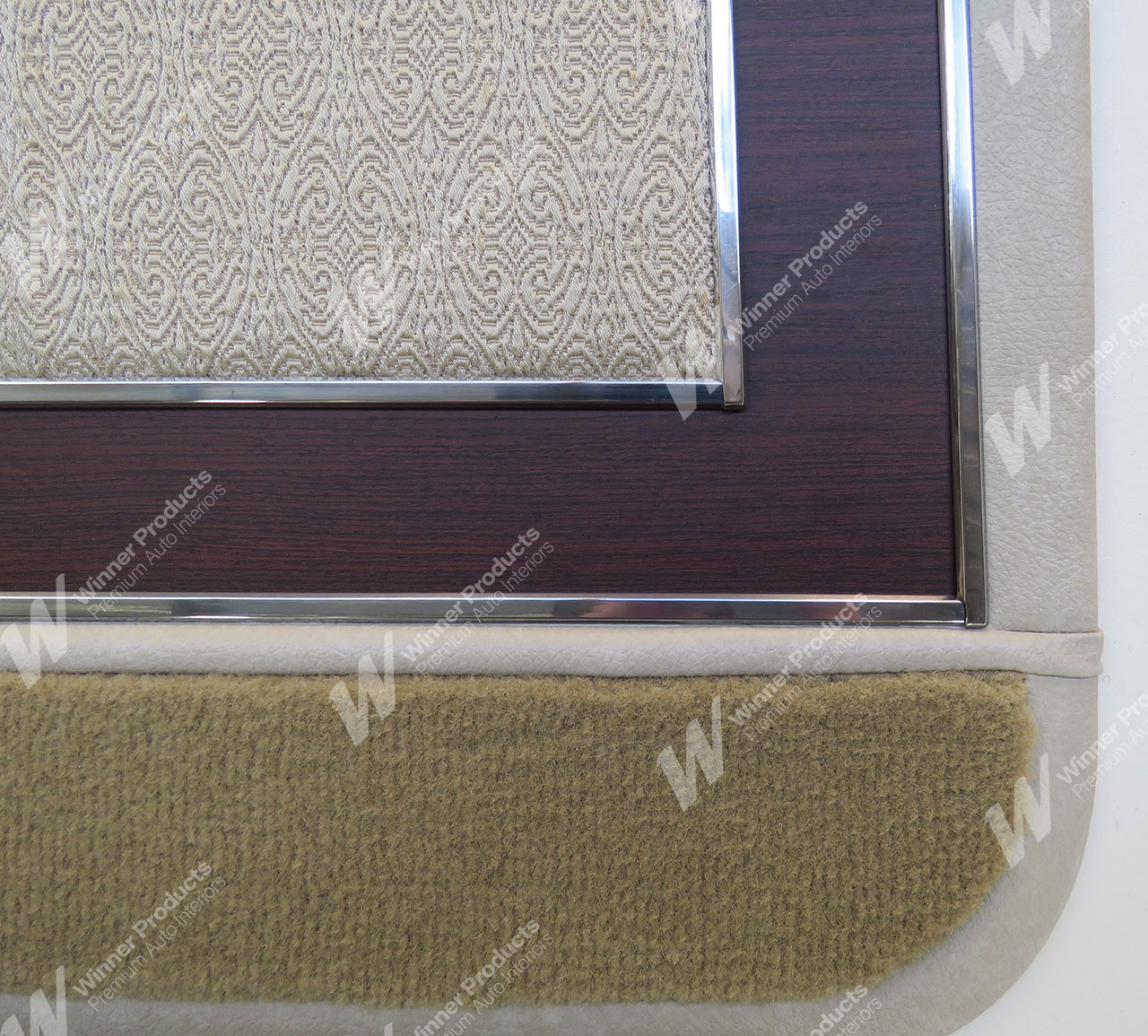 Holden Brougham HT Brougham Sedan 18M Sandalwood & Brocade Door Trims (Image 5 of 5)