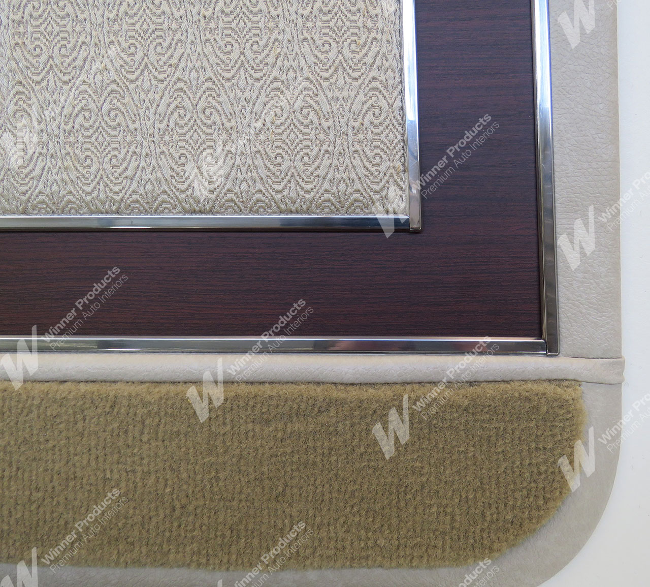 Holden Brougham HT Brougham Sedan 18M Sandalwood & Brocade Door Trims (Image 3 of 3)