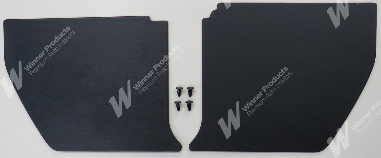 Kick Panels + 4 Plugs Black Long Grain Wrapped Masonite 30E