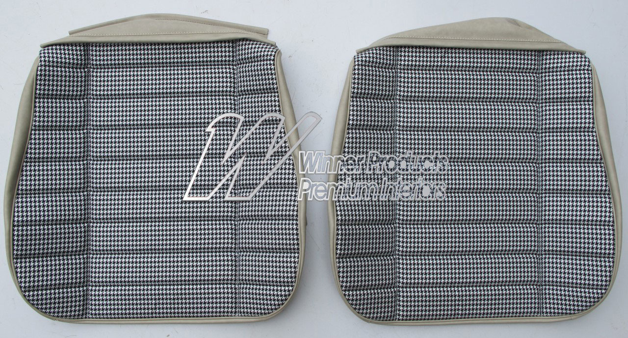 Holden Monaro HG Monaro GTS Coupe 18Y Sandalwood & Black & Houndstooth Seat Covers (Image 2 of 3)
