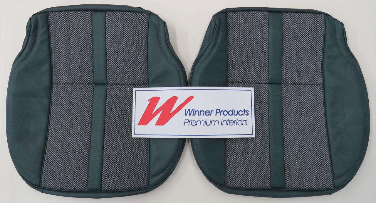 Holden Monaro HJ Monaro GTS Sedan 45X Jade Green & Herringbone Seat Covers (Image 2 of 2)
