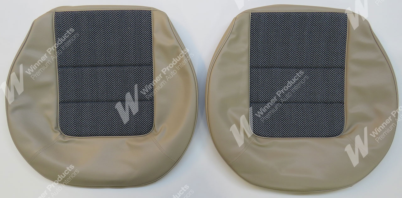 Holden Monaro HQ Monaro GTS Sedan Mar-Sep 74 38Y Doeskin & Chestnut & Herringbone Seat Covers (Image 3 of 5)