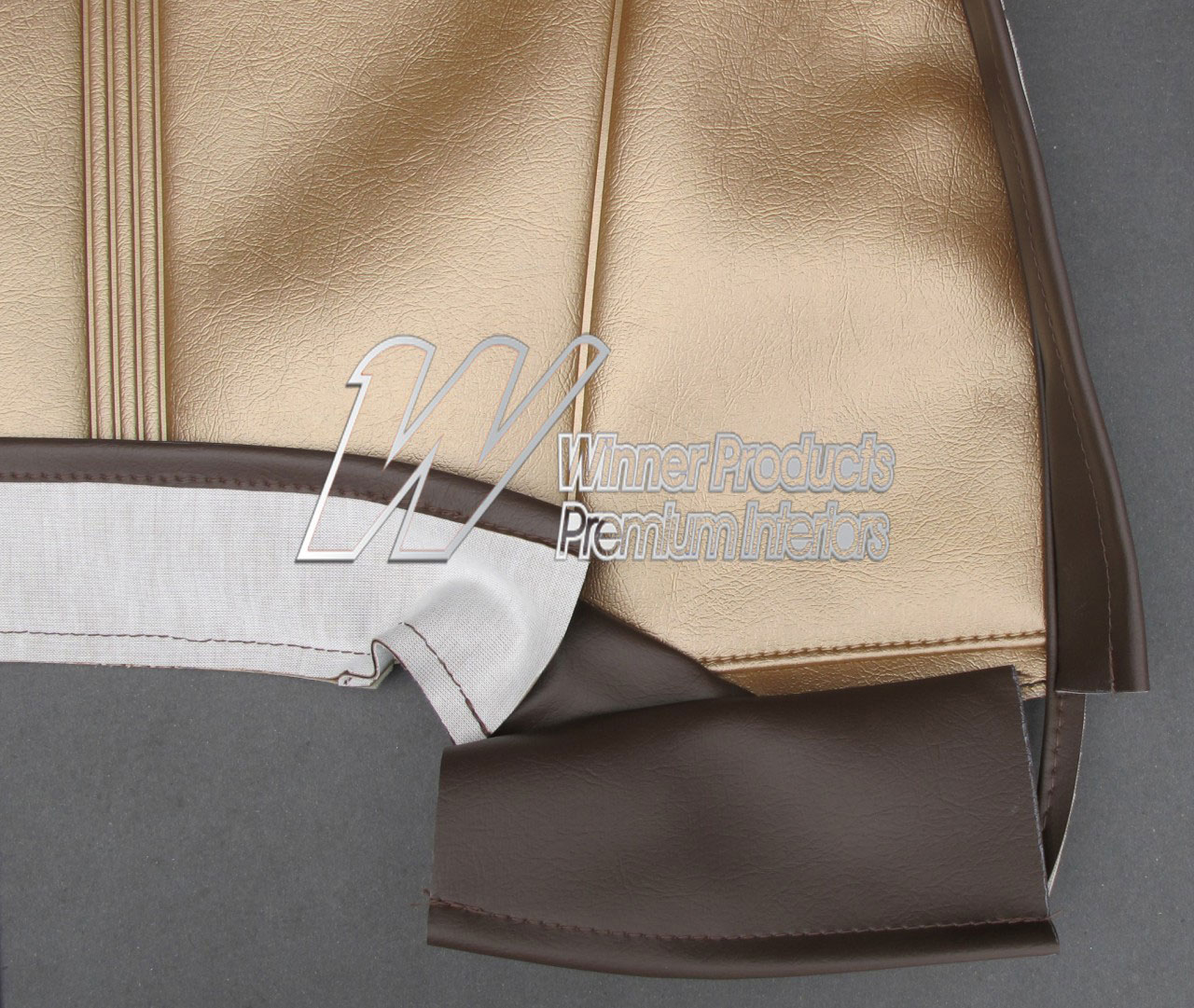 Holden Special EJ Special Sedan B16 Aztec Gold & Jamboree Brown with Feathertop Grey Seat Covers (Image 7 of 10)