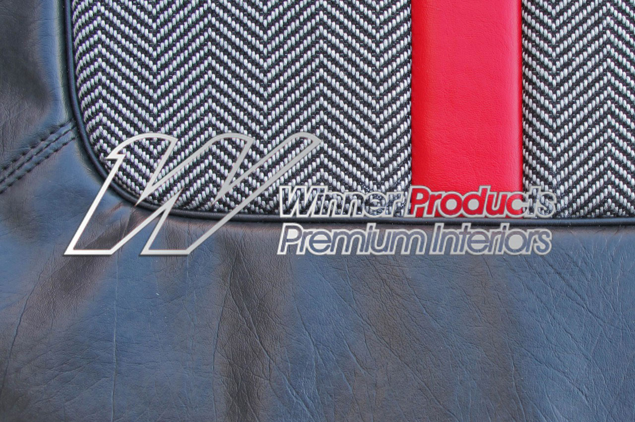 Holden Monaro HJ Monaro GTS Coupe 18Y Slate Black & Stripe Seat Covers (Image 7 of 13)