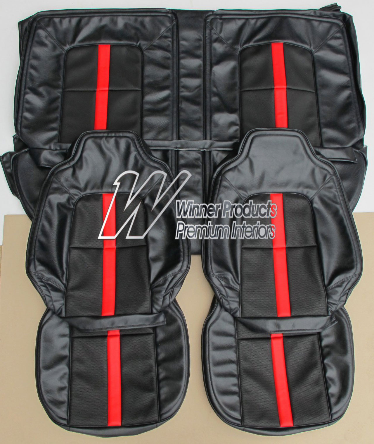 Holden Monaro HJ Monaro GTS Coupe 18Z Slate Black & Stripe Seat Covers (Image 19 of 19)