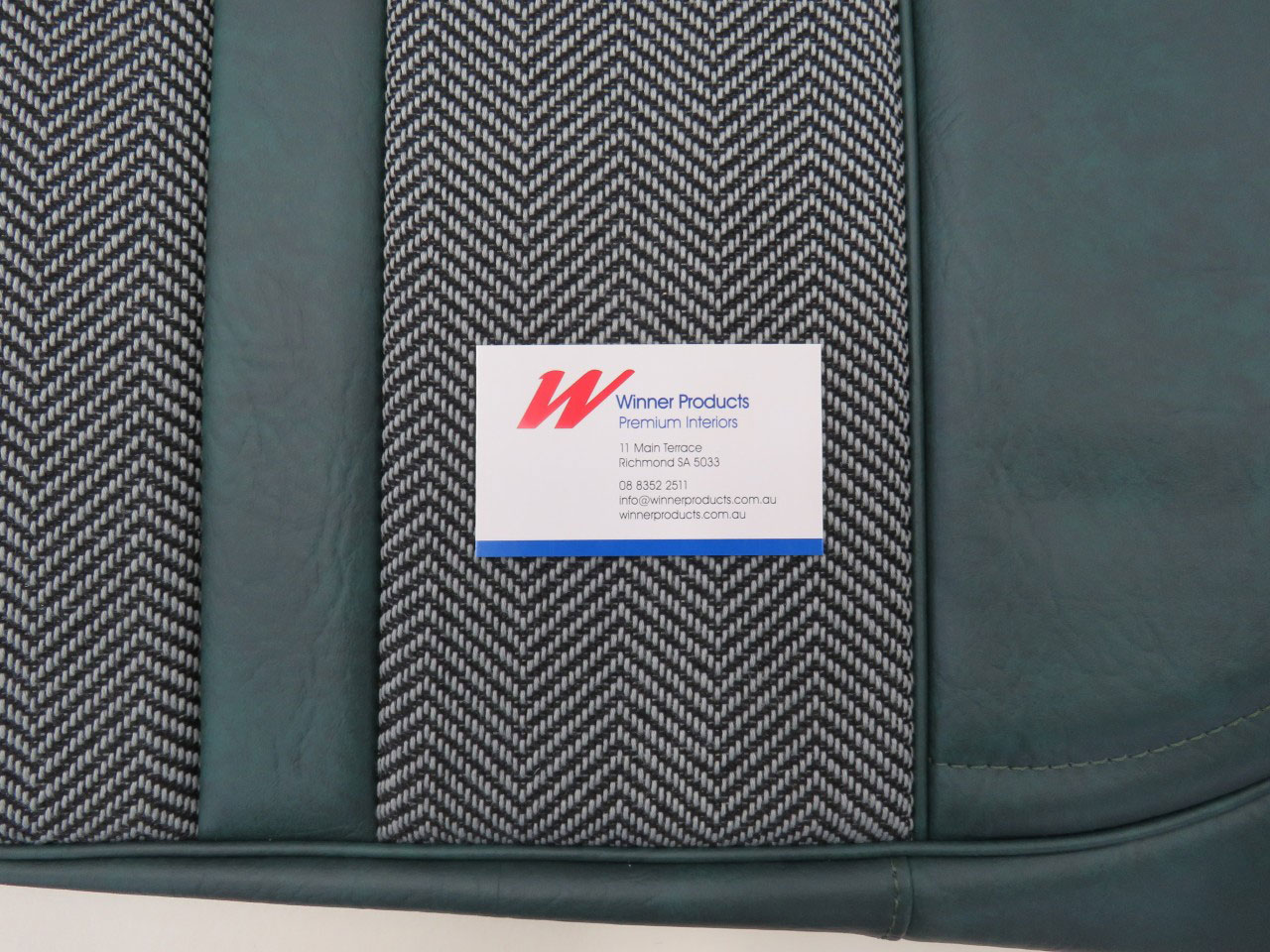 Holden Monaro HJ Monaro GTS Sedan 45X Jade Green & Herringbone Seat Covers (Image 2 of 6)