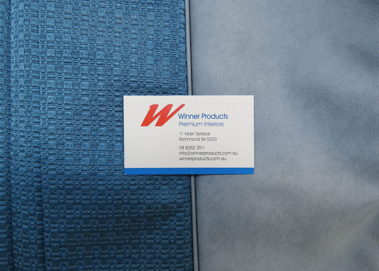 Holden Kingswood HK Kingswood Sedan 14L Jacana Blue & Castillion Weave Seat Covers (Image 4 of 6)