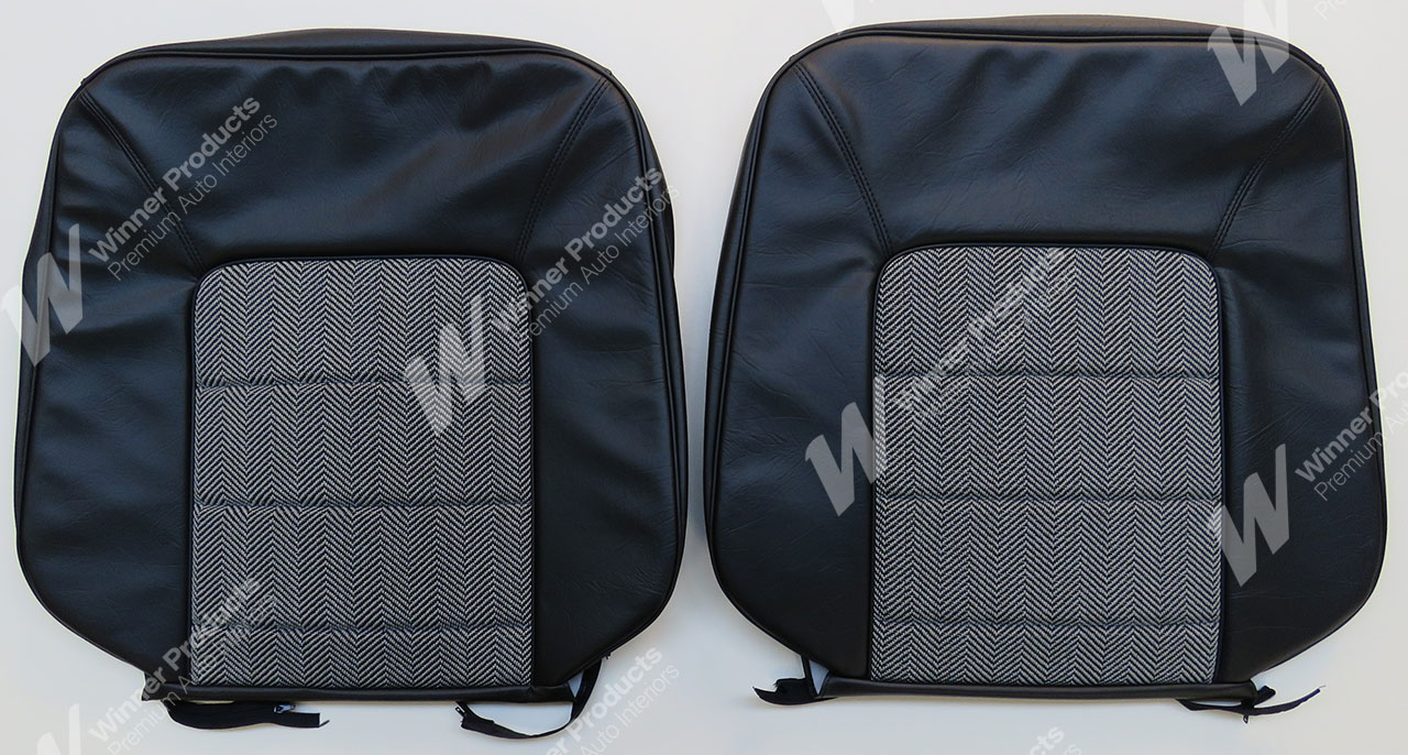 Holden Monaro HQ Monaro GTS Sedan Mar-Sep 74 30Y Black & Herringbone Seat Covers (Image 2 of 7)