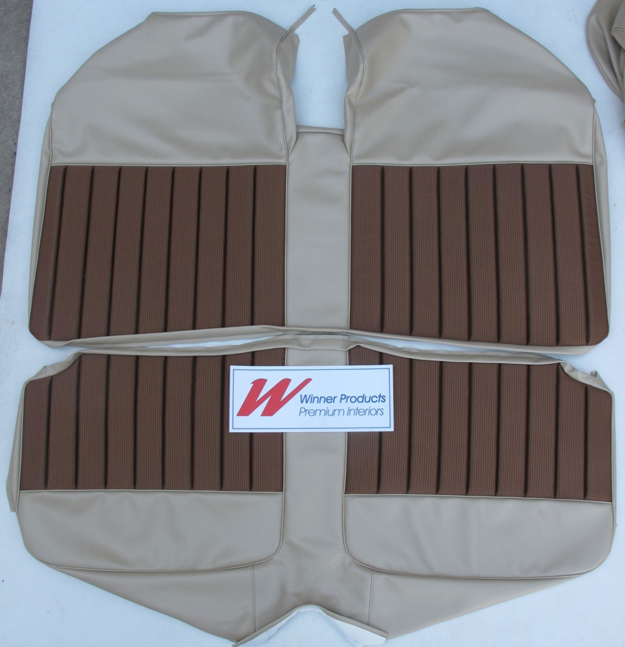 Holden Monaro HQ Monaro LS C Mar-Sep 74 38T Doeskin & Chestnut & Cloth Seat Covers (Image 2 of 9)