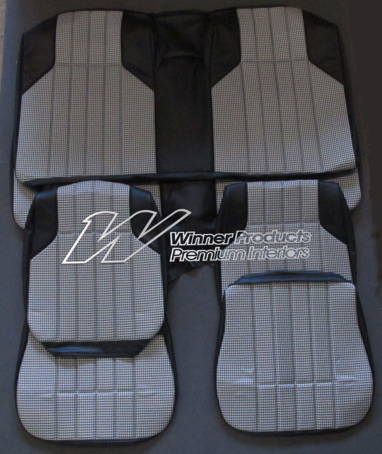 Holden Monaro HT Monaro GTS Coupe 10Y Black & Houndstooth Seat Covers (Image 1 of 6)