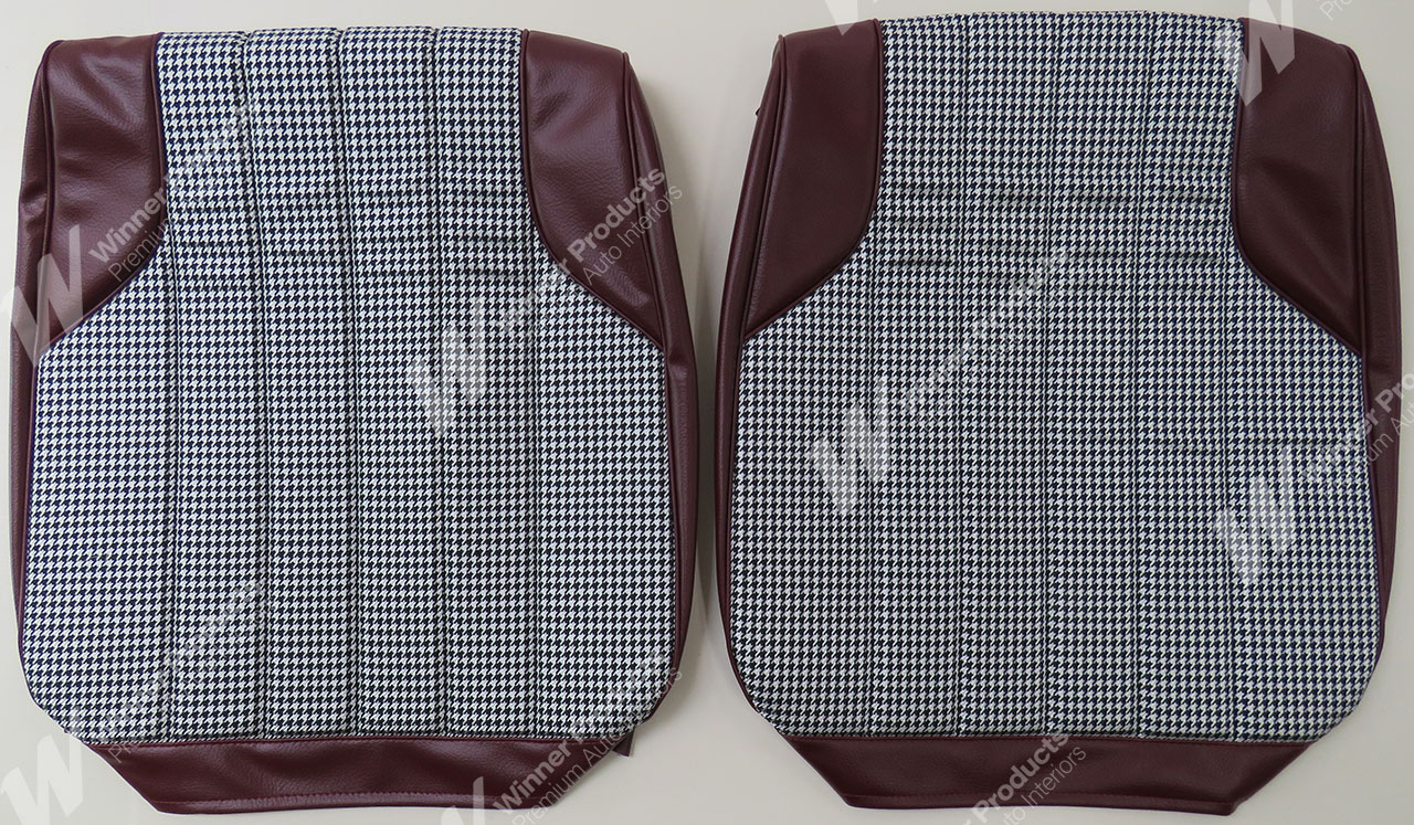 Holden Monaro HT Monaro GTS Coupe 12Y Morocco Red & Houndstooth Seat Covers (Image 2 of 6)