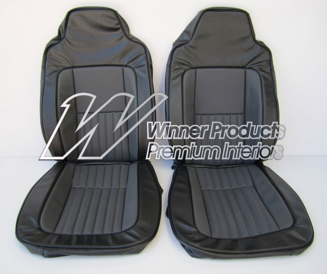 Holden Torana LH Torana SLR Sedan 18V Slate Black & Printed Stripe Seat Covers (Image 5 of 12)