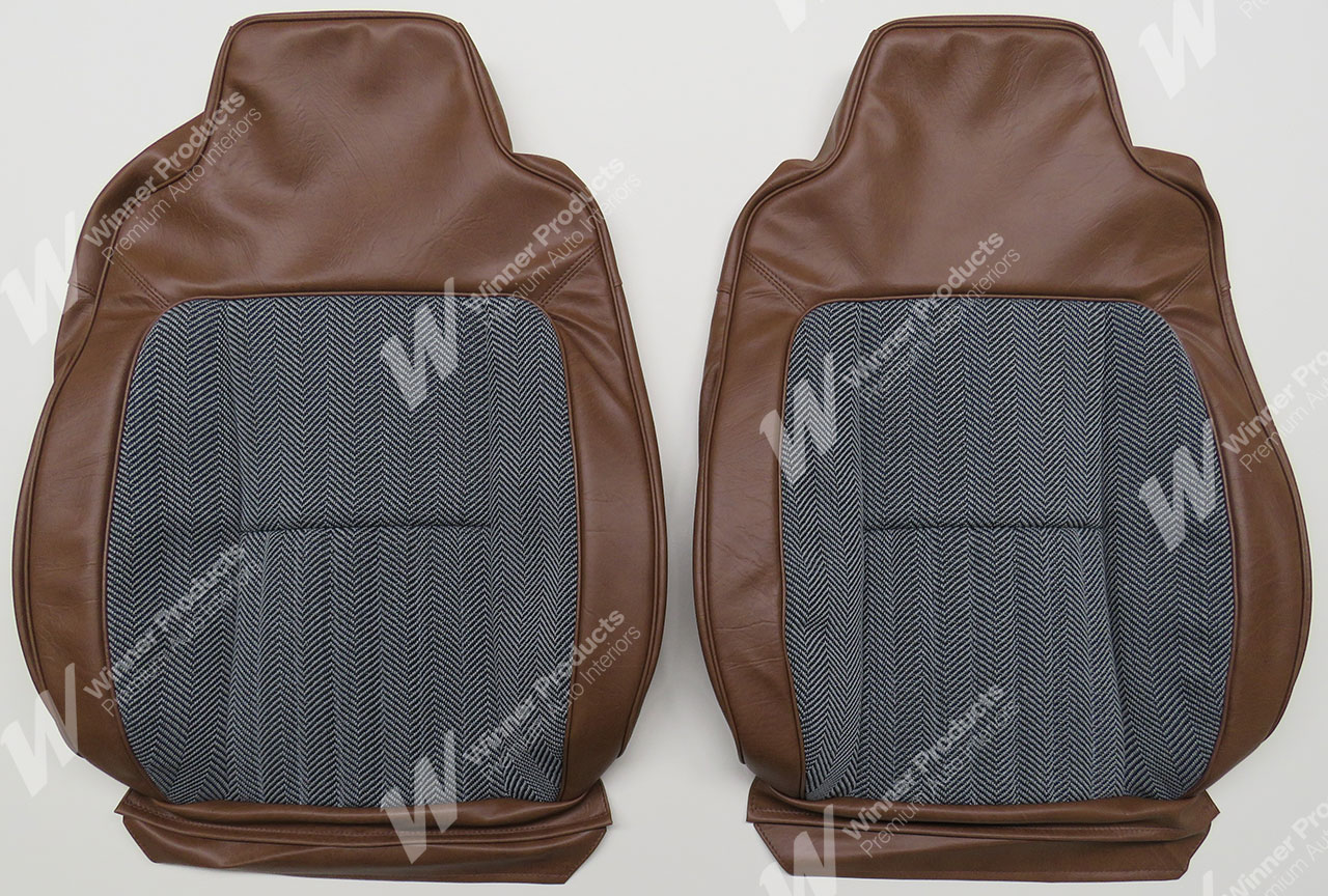 Holden Torana LH Torana SLR Sedan 66X Chestnut & Herringbone Seat Covers (Image 2 of 7)
