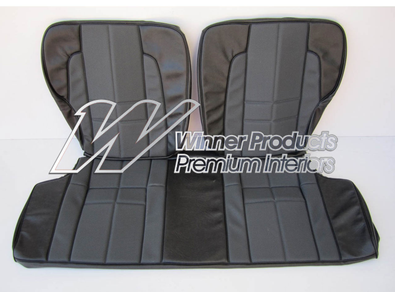 Holden Torana LX Torana SS Hatch 18V Slate Black & Printed Stripe Seat Covers (Image 10 of 14)